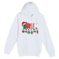 Bruh Christmas Funny Family Christmas Premium Pullover Hoodie