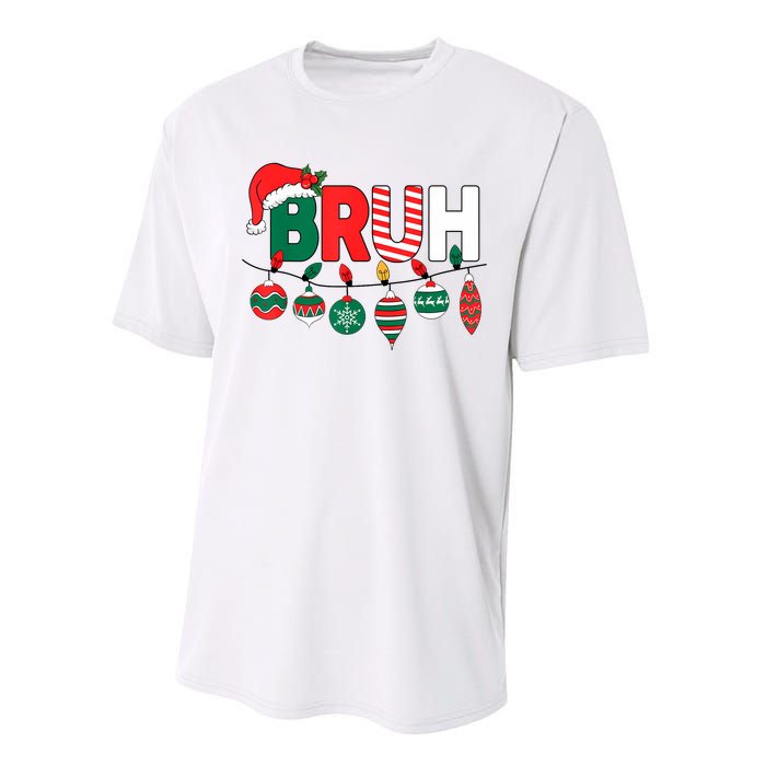 Bruh Christmas Funny Family Christmas Performance Sprint T-Shirt