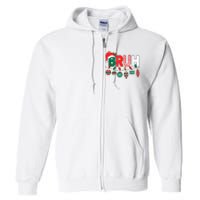 Bruh Christmas Funny Family Christmas Full Zip Hoodie