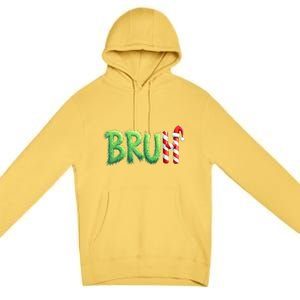 Bruh Christmas Funny Christmas Humor Meme Premium Pullover Hoodie