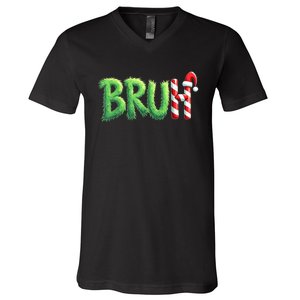 Bruh Christmas Funny Christmas Humor Meme V-Neck T-Shirt