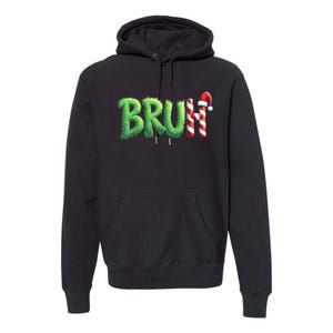 Bruh Christmas Funny Christmas Humor Meme Premium Hoodie