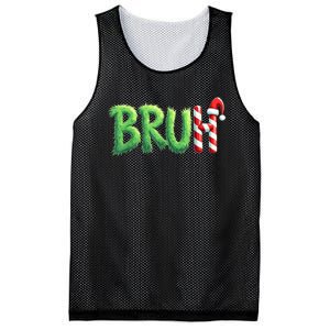 Bruh Christmas Funny Christmas Humor Meme Mesh Reversible Basketball Jersey Tank