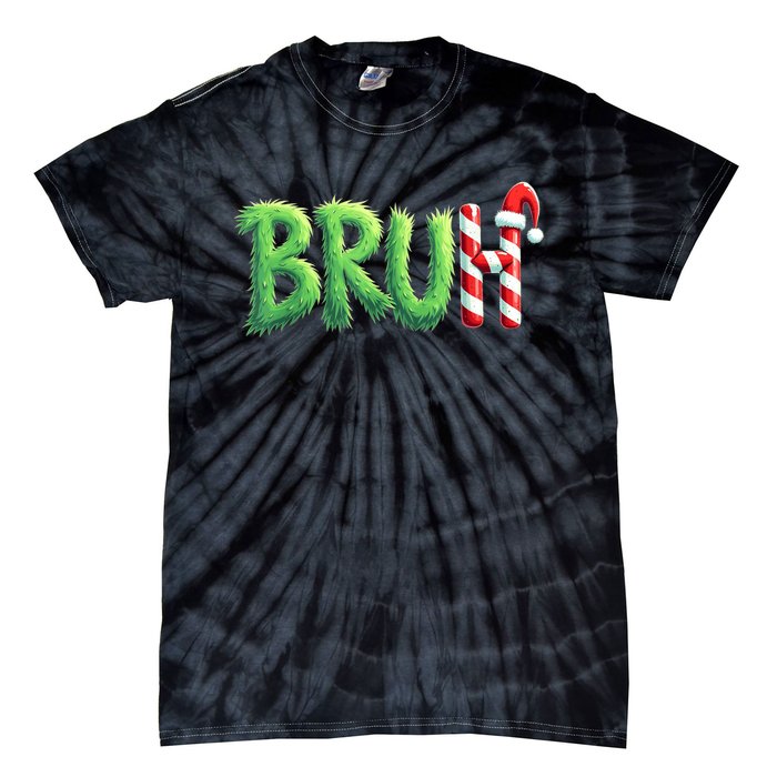 Bruh Christmas Funny Christmas Humor Meme Tie-Dye T-Shirt