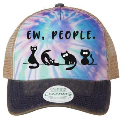 black cat funny wo ew people meowy cat lovers Legacy Tie Dye Trucker Hat