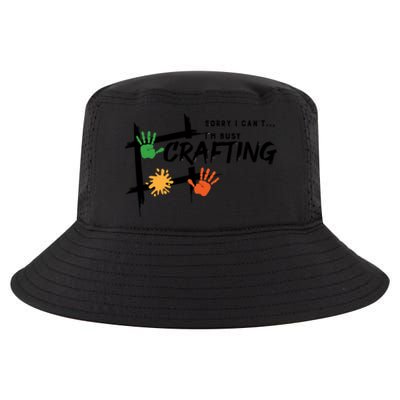 Busy Crafting Funny Saying Hobby Crafter Funny Gift Cool Comfort Performance Bucket Hat