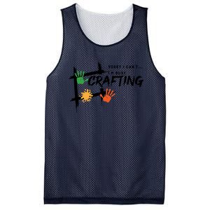 Busy Crafting Funny Saying Hobby Crafter Funny Gift Mesh Reversible Basketball Jersey Tank