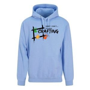 Busy Crafting Funny Saying Hobby Crafter Funny Gift Unisex Surf Hoodie