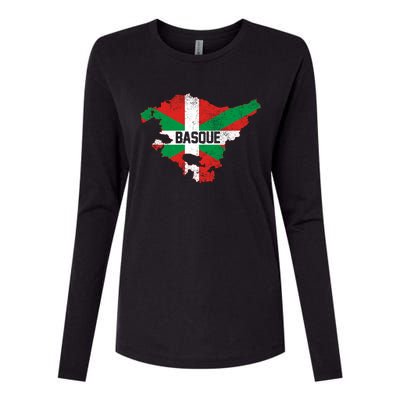 Basque Country Flag Euskadi Historical Roots Womens Cotton Relaxed Long Sleeve T-Shirt