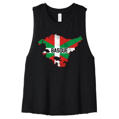 Basque Country Flag Euskadi Historical Roots Women's Racerback Cropped Tank