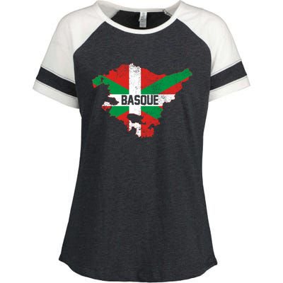 Basque Country Flag Euskadi Historical Roots Enza Ladies Jersey Colorblock Tee