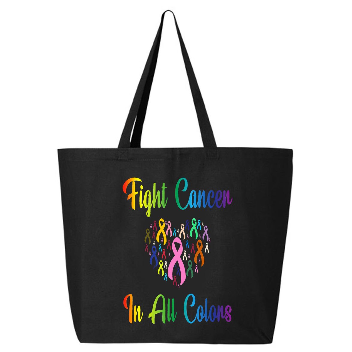 Beating Cancer Fighting Cancer Colors Cancer Awareness 25L Jumbo Tote