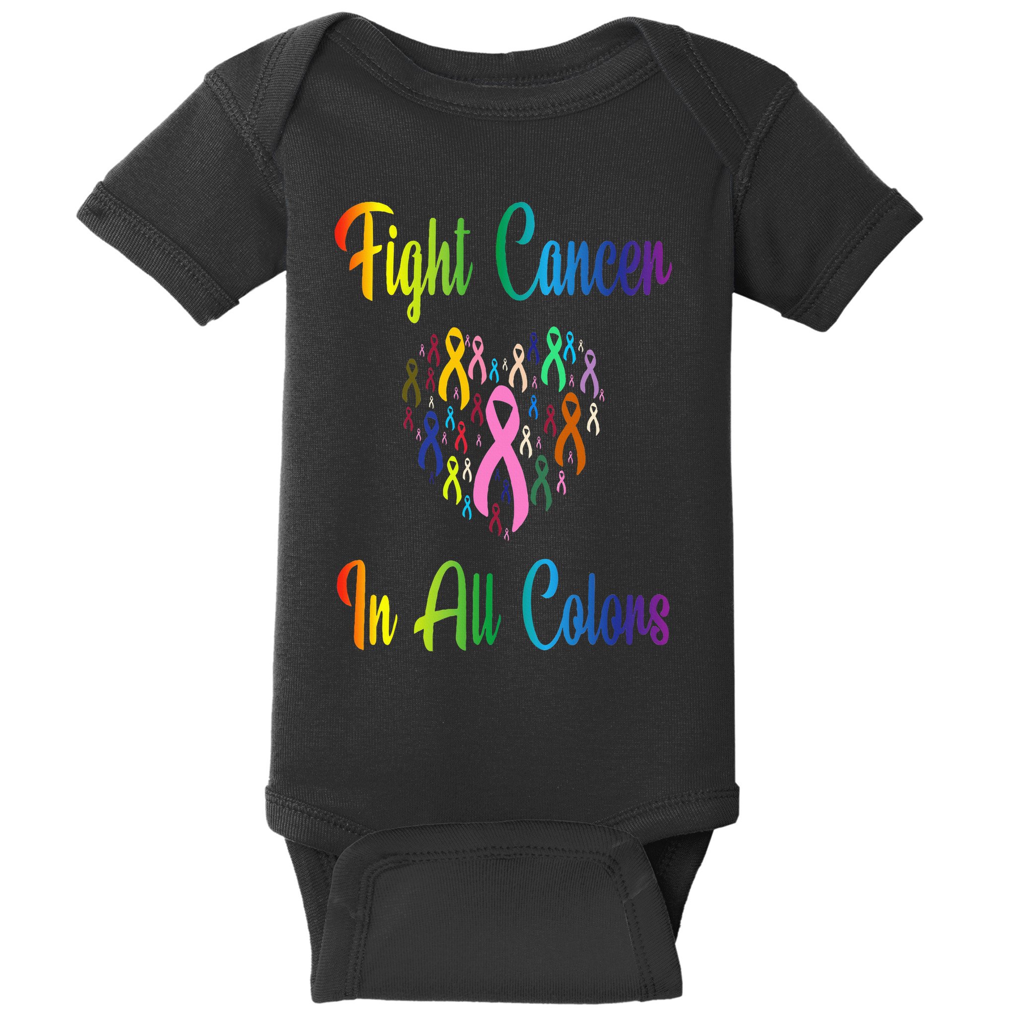 Beating Cancer Fighting Cancer Colors Cancer Awareness Baby Bodysuit