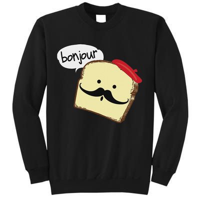 Bonjour Cute French Toast Funny Love France Foodie Humor Sweatshirt