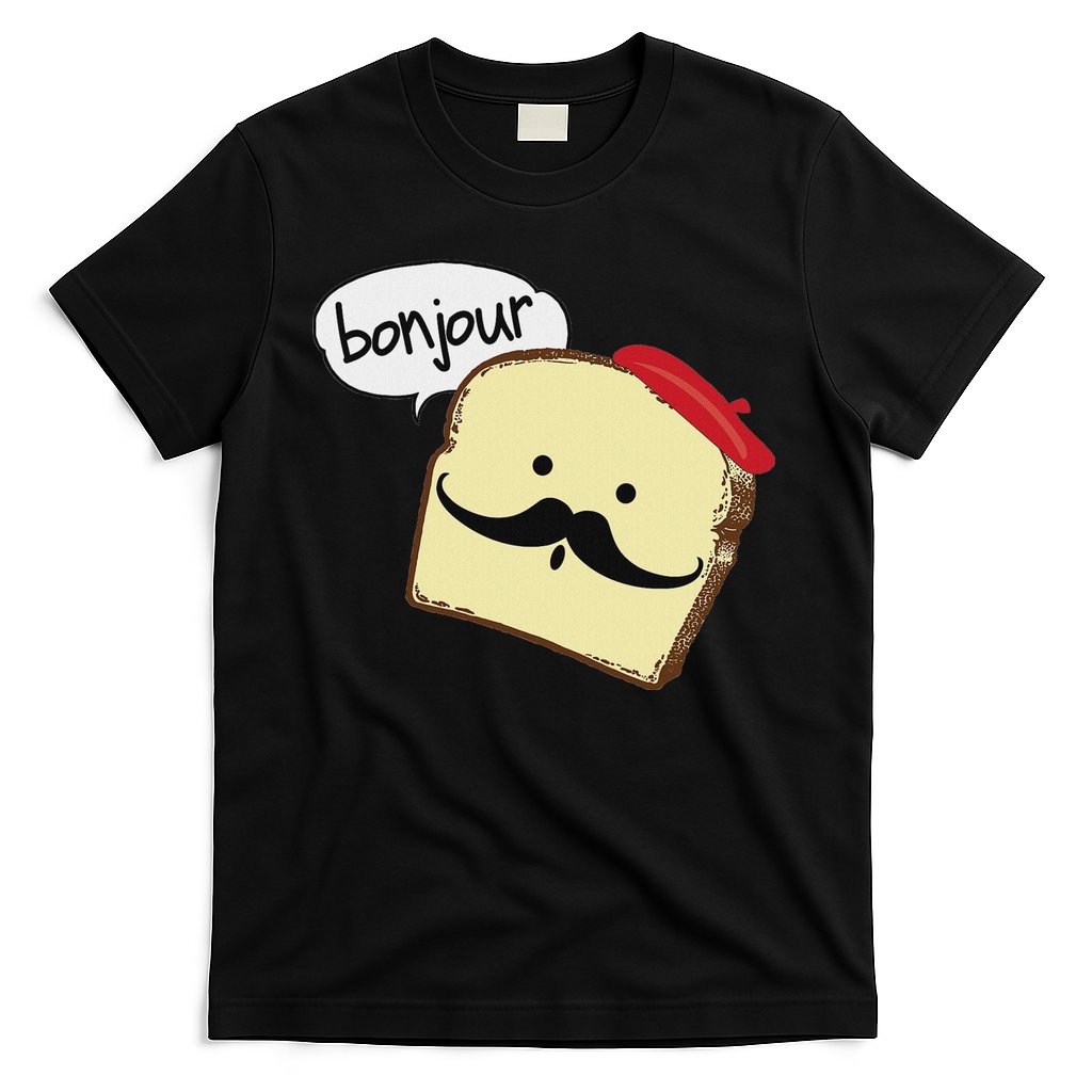 Bonjour Cute French Toast Funny Love France Foodie Humor T-Shirt