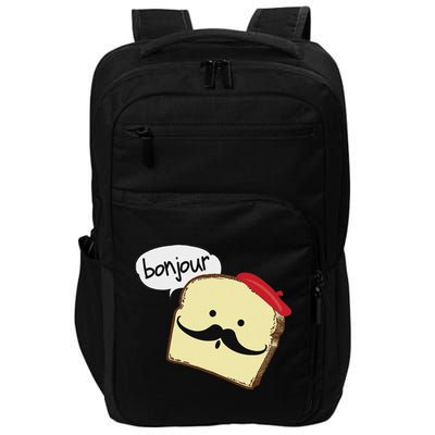 Bonjour Cute French Toast Funny Love France Foodie Humor Impact Tech Backpack