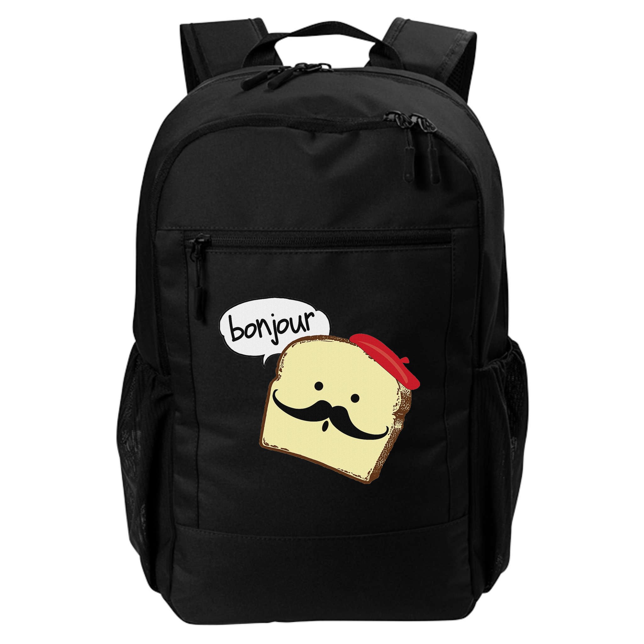 Bonjour Cute French Toast Funny Love France Foodie Humor Backpack