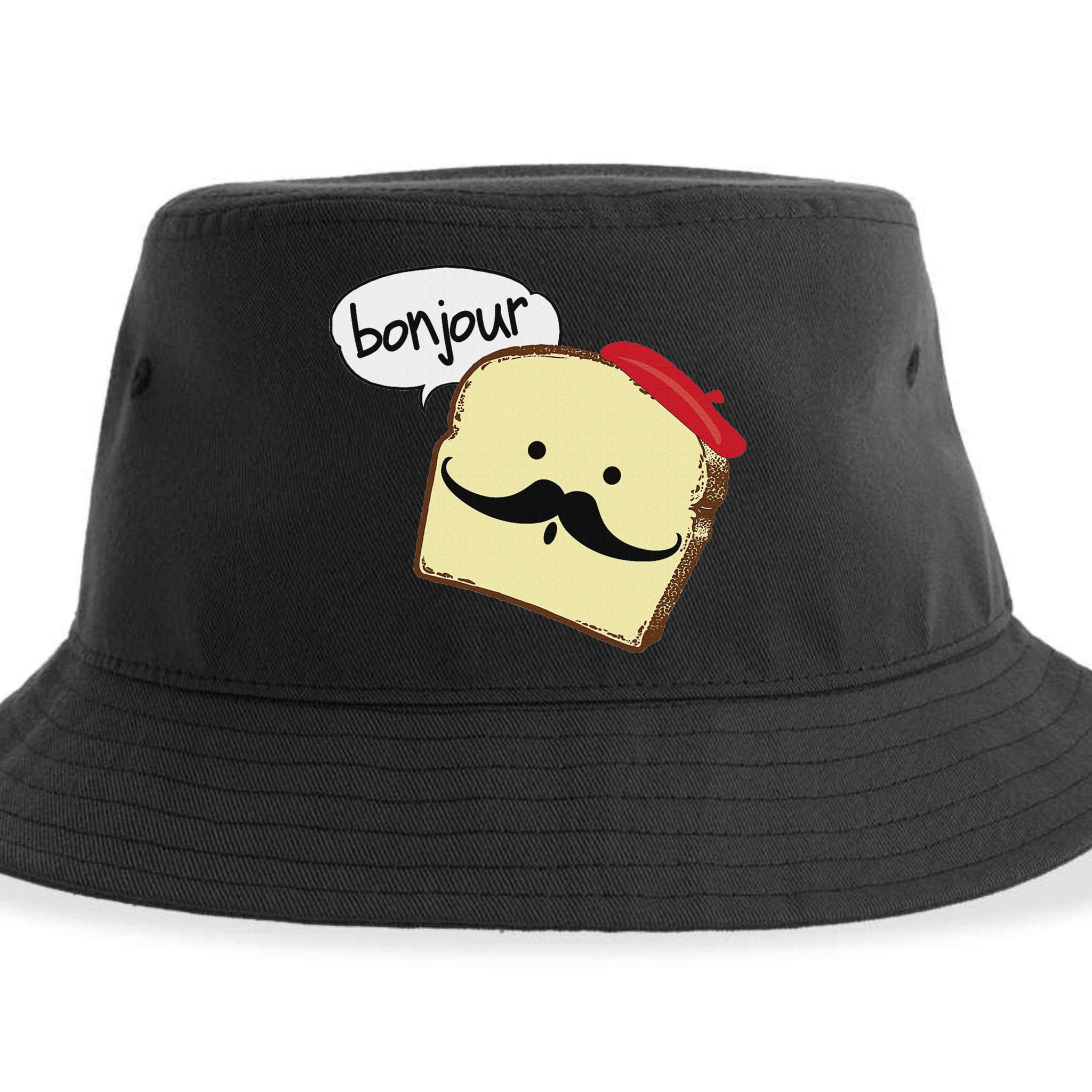 Bonjour Cute French Toast Funny Love France Foodie Humor Sustainable Bucket Hat