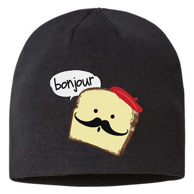 Bonjour Cute French Toast Funny Love France Foodie Humor Sustainable Beanie