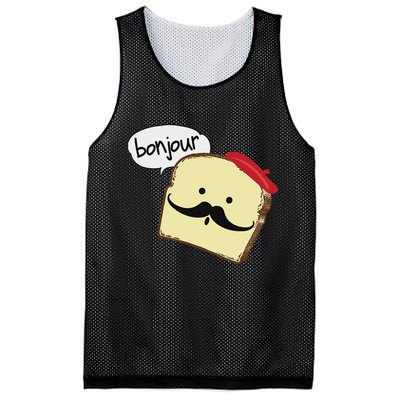 Bonjour Cute French Toast Funny Love France Foodie Humor Mesh Reversible Basketball Jersey Tank