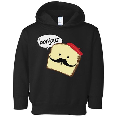 Bonjour Cute French Toast Funny Love France Foodie Humor Toddler Hoodie