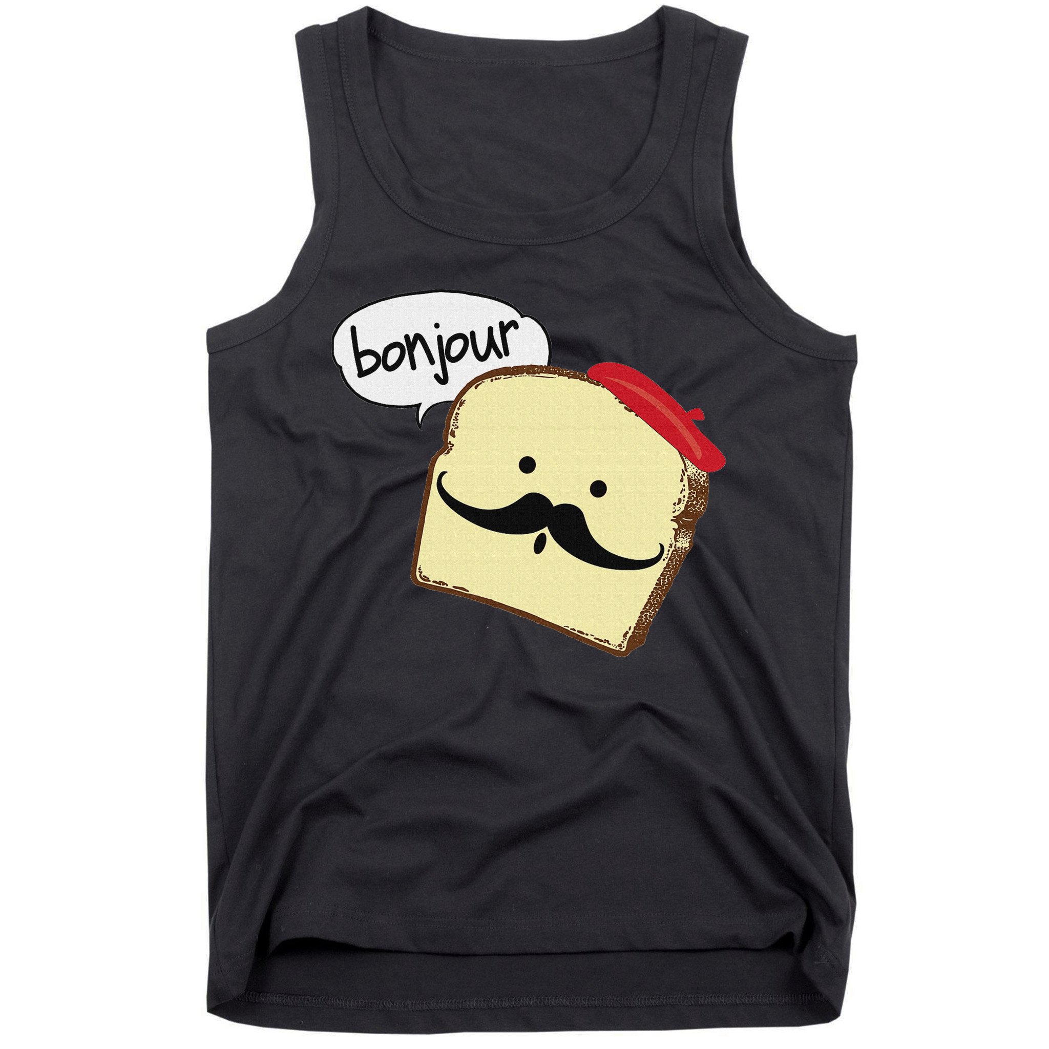 Bonjour Cute French Toast Funny Love France Foodie Humor Tank Top