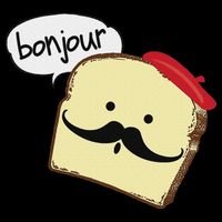 Bonjour Cute French Toast Funny Love France Foodie Humor Womens T-Shirt