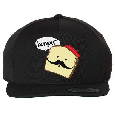 Bonjour Cute French Toast Funny Love France Foodie Humor Wool Snapback Cap