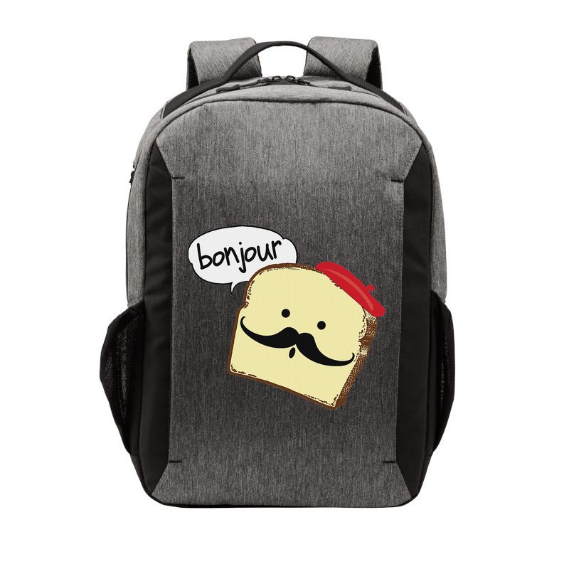 Bonjour Cute French Toast Funny Love France Foodie Humor Vector Backpack