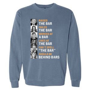 Black Classic Fit Trump Raised The Bar Harris Failed Crew Neck Short Garment-Dyed Sweatshirt