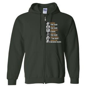 Black Classic Fit Trump Raised The Bar Harris Failed Crew Neck Short Full Zip Hoodie