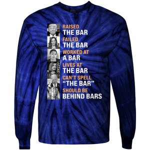 Black Classic Fit Trump Raised The Bar Harris Failed Crew Neck Short Tie-Dye Long Sleeve Shirt