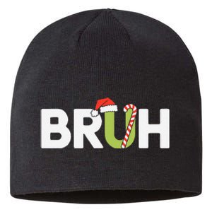 Bruh Christmas Funny Christmas Gift Sustainable Beanie