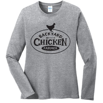 Backyard Chicken Farmer Chicken Lover Cute Ladies Long Sleeve Shirt