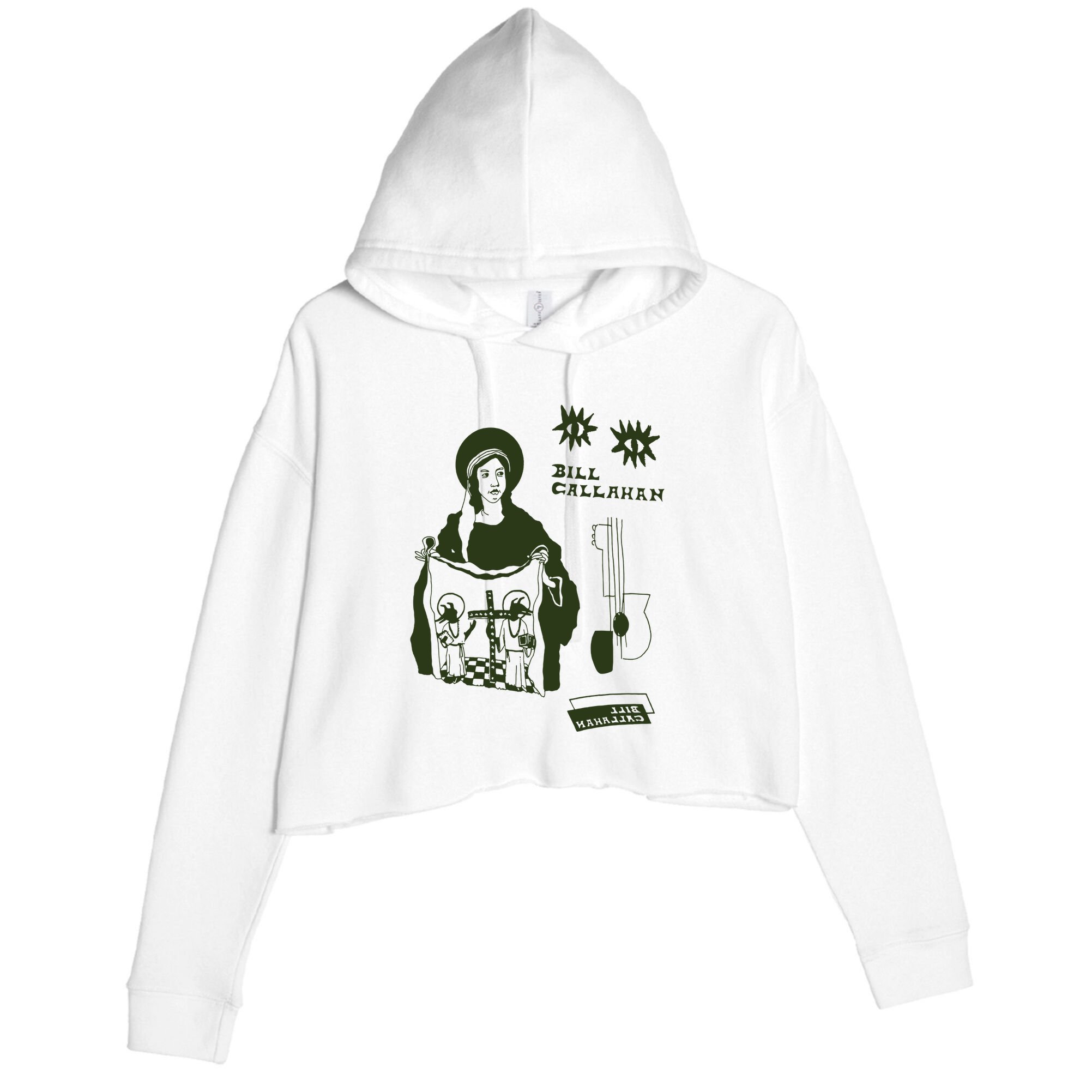 Bill Callahan Fan Art Crop Fleece Hoodie