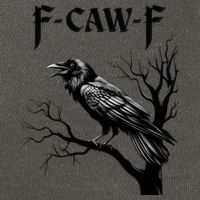 Black Crow, F-Caw-F Black Bird Cotton Canvas Backpack
