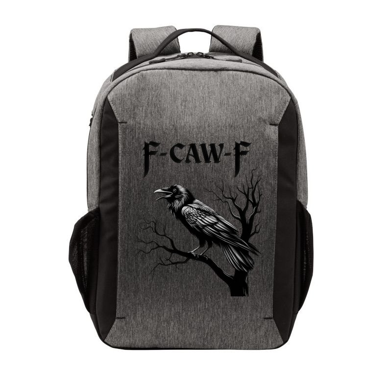 Black Crow, F-Caw-F Black Bird Vector Backpack