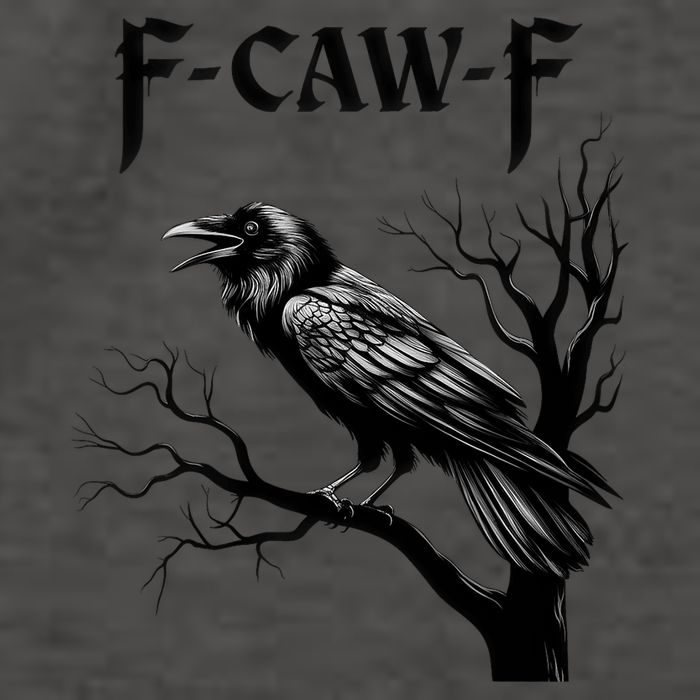 Black Crow, F-Caw-F Black Bird Vector Backpack
