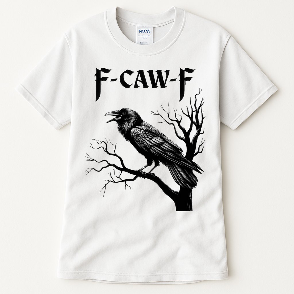Black Crow, F-Caw-F Black Bird Tall T-Shirt