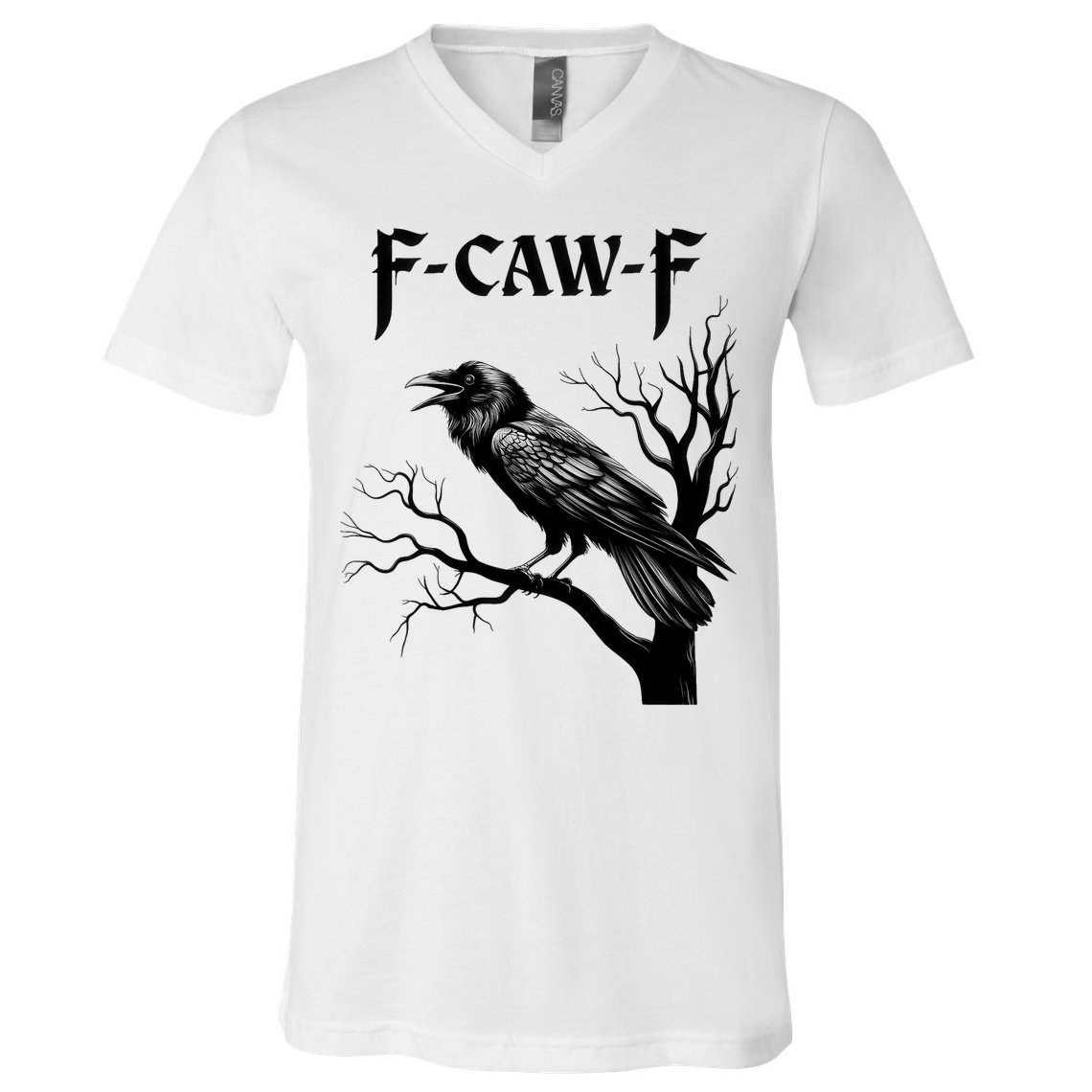 Black Crow, F-Caw-F Black Bird V-Neck T-Shirt