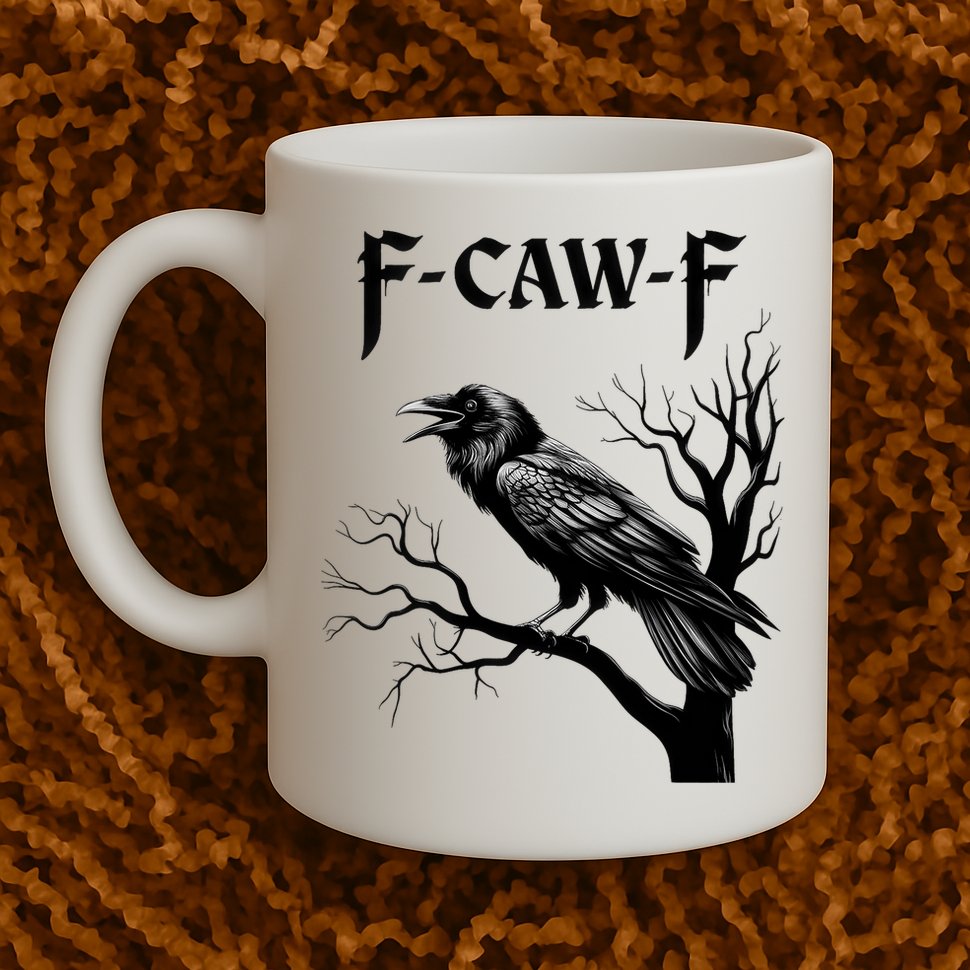 Black Crow, F-Caw-F Black Bird Mug