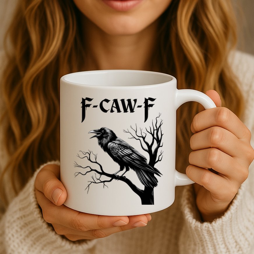 Black Crow, F-Caw-F Black Bird Mug