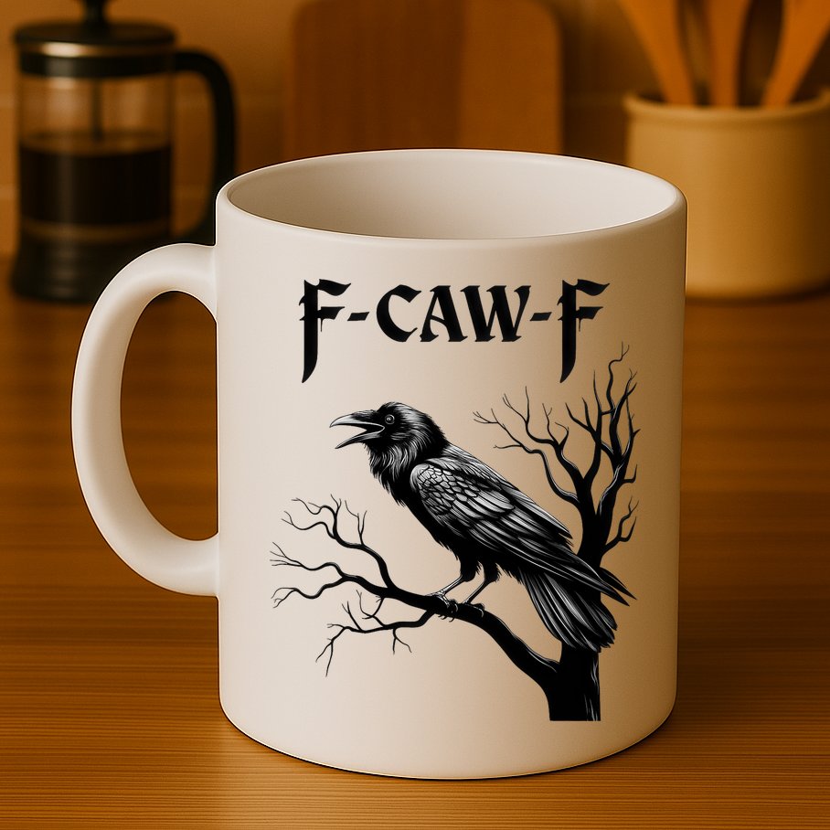 Black Crow, F-Caw-F Black Bird Mug