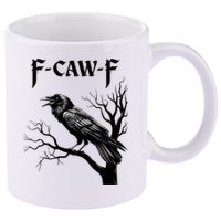 Black Crow, F-Caw-F Black Bird 11oz C Handle Ceramic Mug