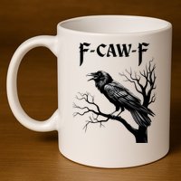 Black Crow, F-Caw-F Black Bird 11oz C Handle Ceramic Mug