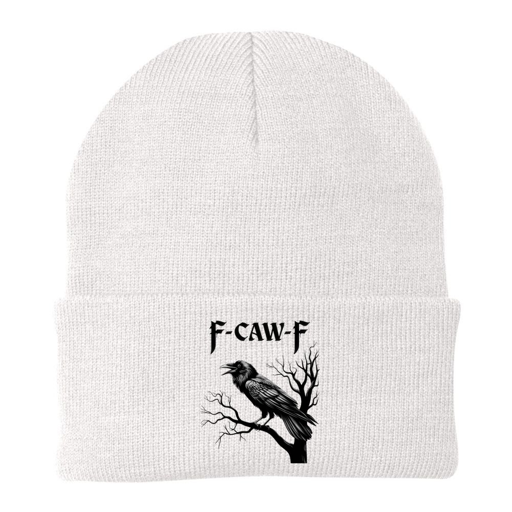 Black Crow, F-Caw-F Black Bird Beanie
