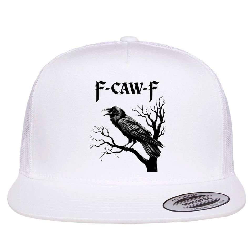 Black Crow, F-Caw-F Black Bird Flat Bill Trucker Hat