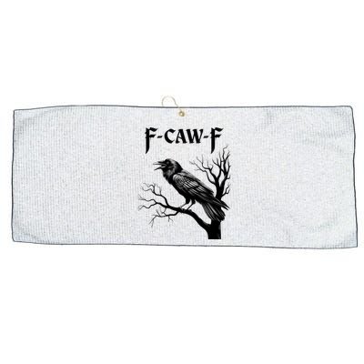 Black Crow, F-Caw-F Black Bird Large Microfiber Waffle Golf Towel
