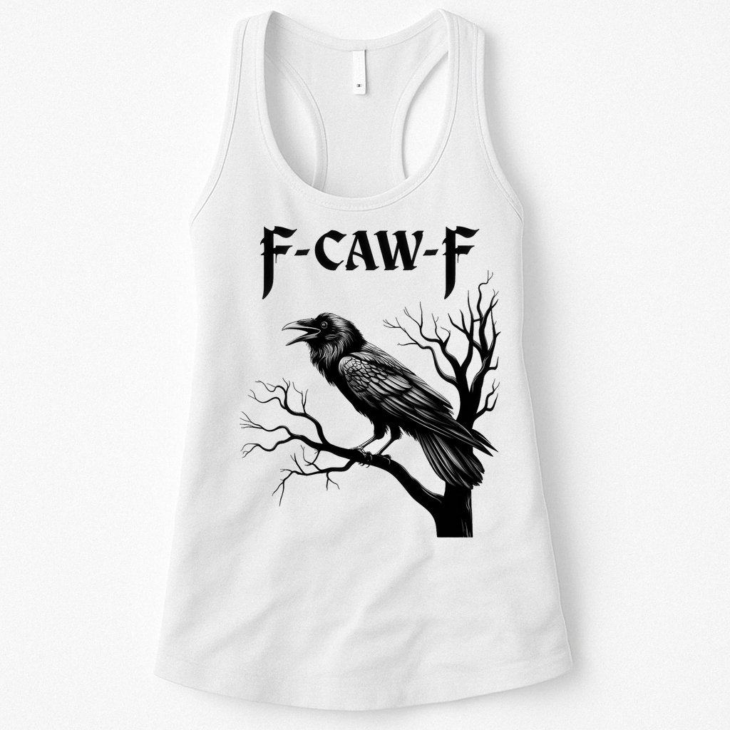 Black Crow, F-Caw-F Black Bird Womens Tank Top