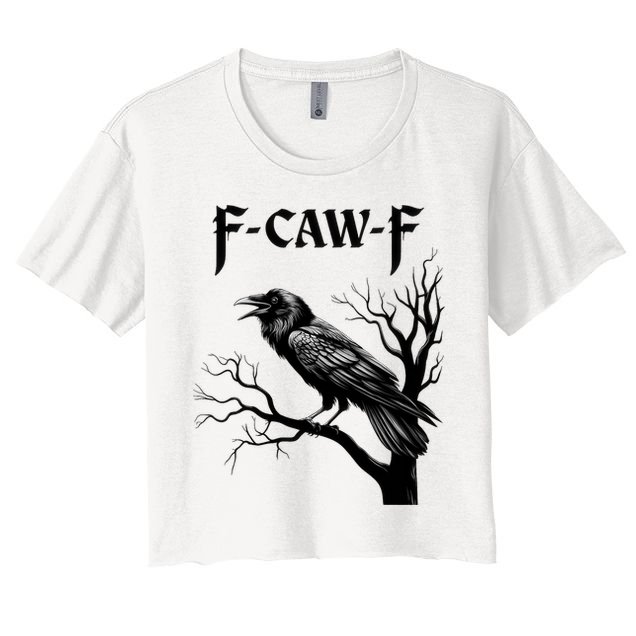 Black Crow, F-Caw-F Black Bird Crop Top